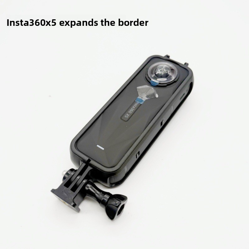Camera Cold Shoe - Insta360 X5 プラスチック保護フレームケース、コールドシューマウント付き、360度アクションカメラ拡張保護用