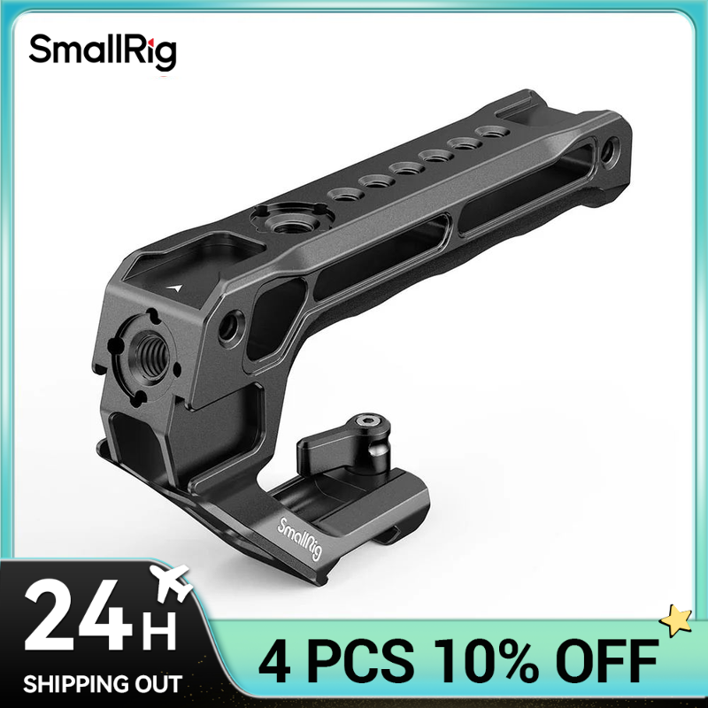 Camera Cold Shoe - SmallRig NATO トップハンドル Lite コールドシュー付きポータブルカメラハンドル撮影用ソニー用キヤノン用ニコンカメラケージ 3766