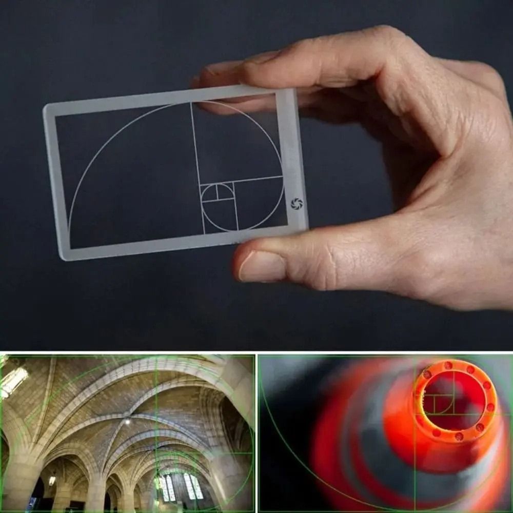 Photography Ratio - 写真用のクリアビューファインダー定規、コンポジションビューファインダー、ゴールデンレシオ、アートツール、フィボナッチ
