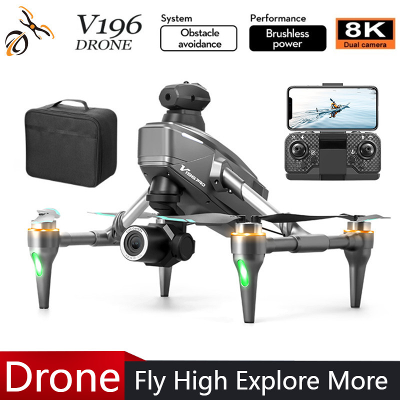 Photography Drone - 2025 V196 自動障害物回避ドローン 8K HDカメラ 空撮