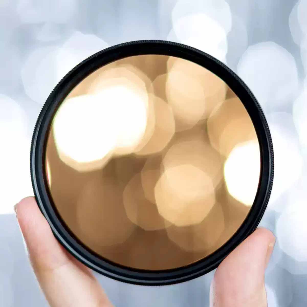 Photography Yellow Filter - レトロなデジタル一眼レフミラーブラウンフィルター、ノスタルジックなフィルム効果、黄ばみのある古い写真フィルター、サイズ67、72、77、82、写真撮影用