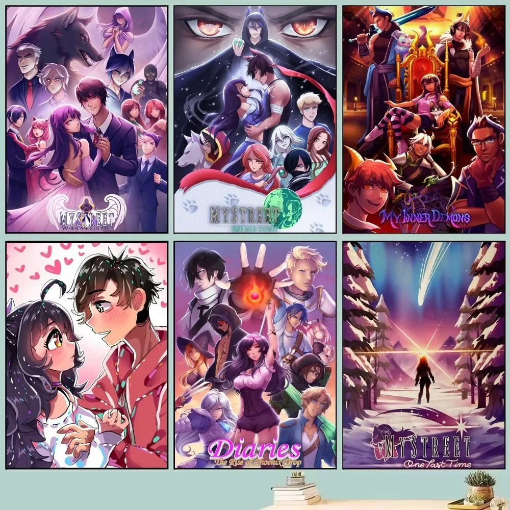 Photography Hobby - ゲーム Aphmau 美的ポスター自己粘着アート防水紙ステッカーコーヒーハウスバールーム壁の装飾