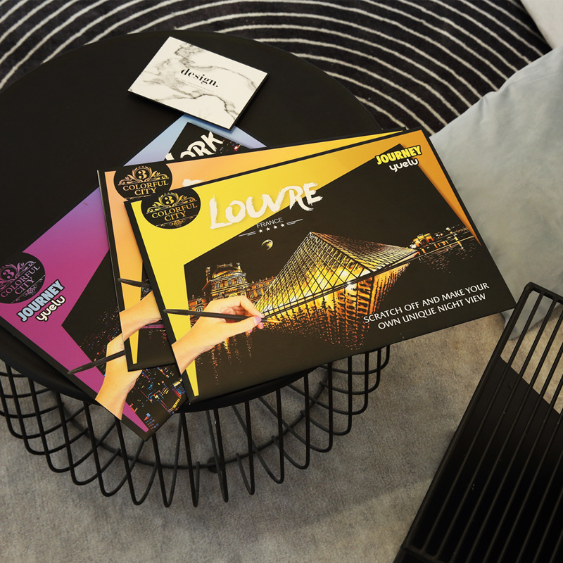 DIY カラフルな A3 都市夜景スクラッチペイントツール付 - Photography New York のレビューと価格