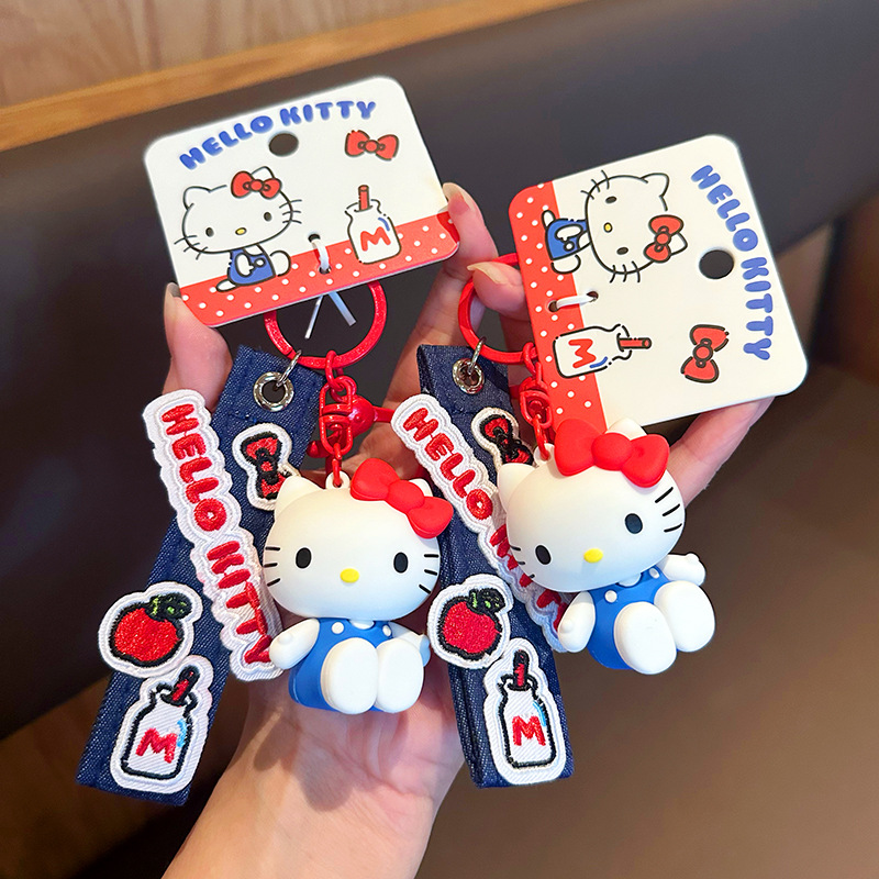 レトロデニム織りストラップドールキーホルダー、素敵な漫画バッ - Photography Rules のレビューと価格