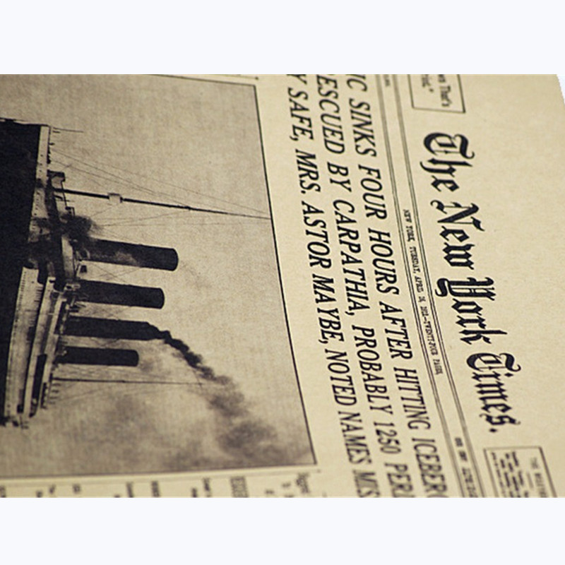 クラシックニューヨークタイムズ歴史ポスタータイタニック難破船 - Photography New York のレビューと価格