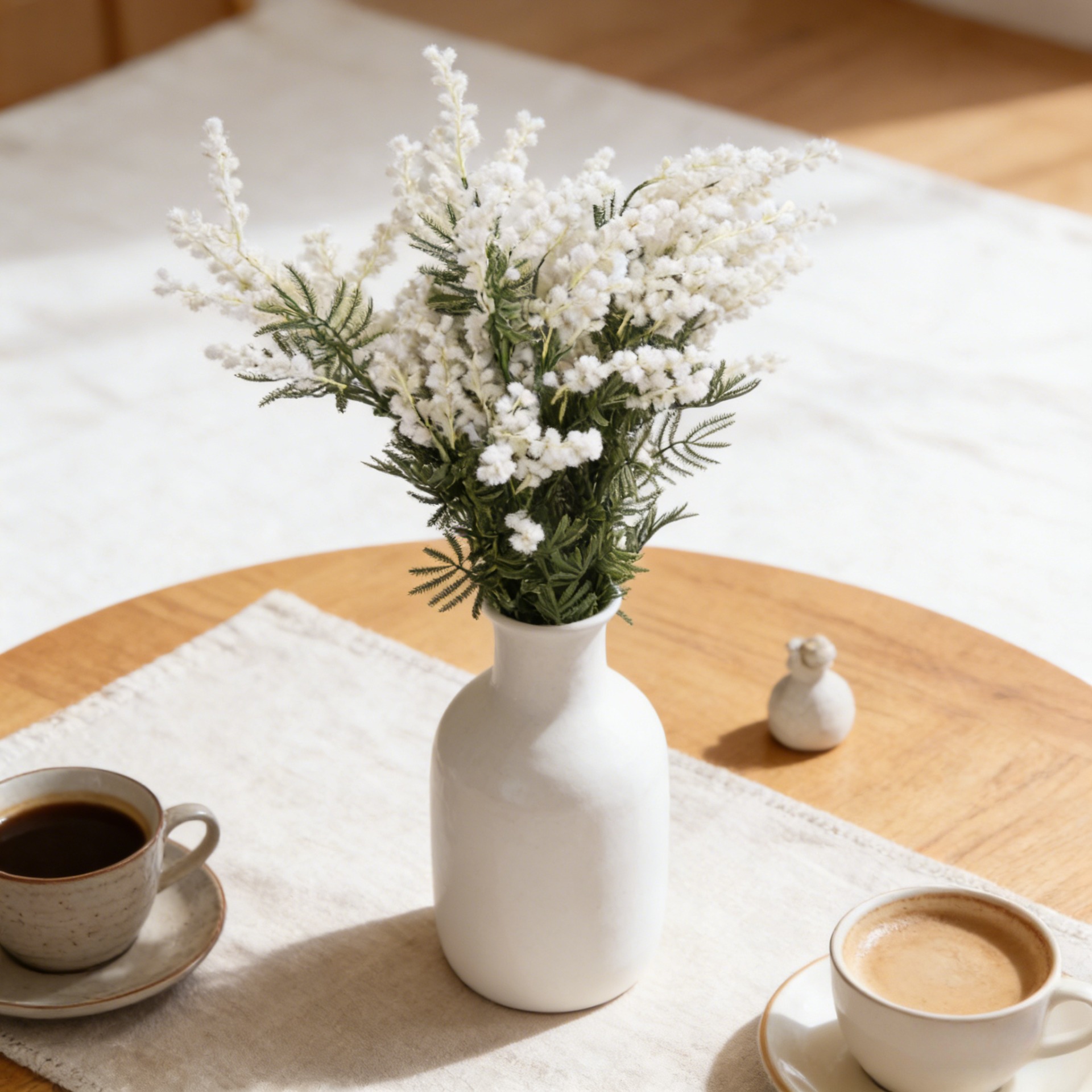 33.5インチの人工ミモザの枝、短い茎の造花、家の装飾、バレ - Photography Graduation のレビューと価格