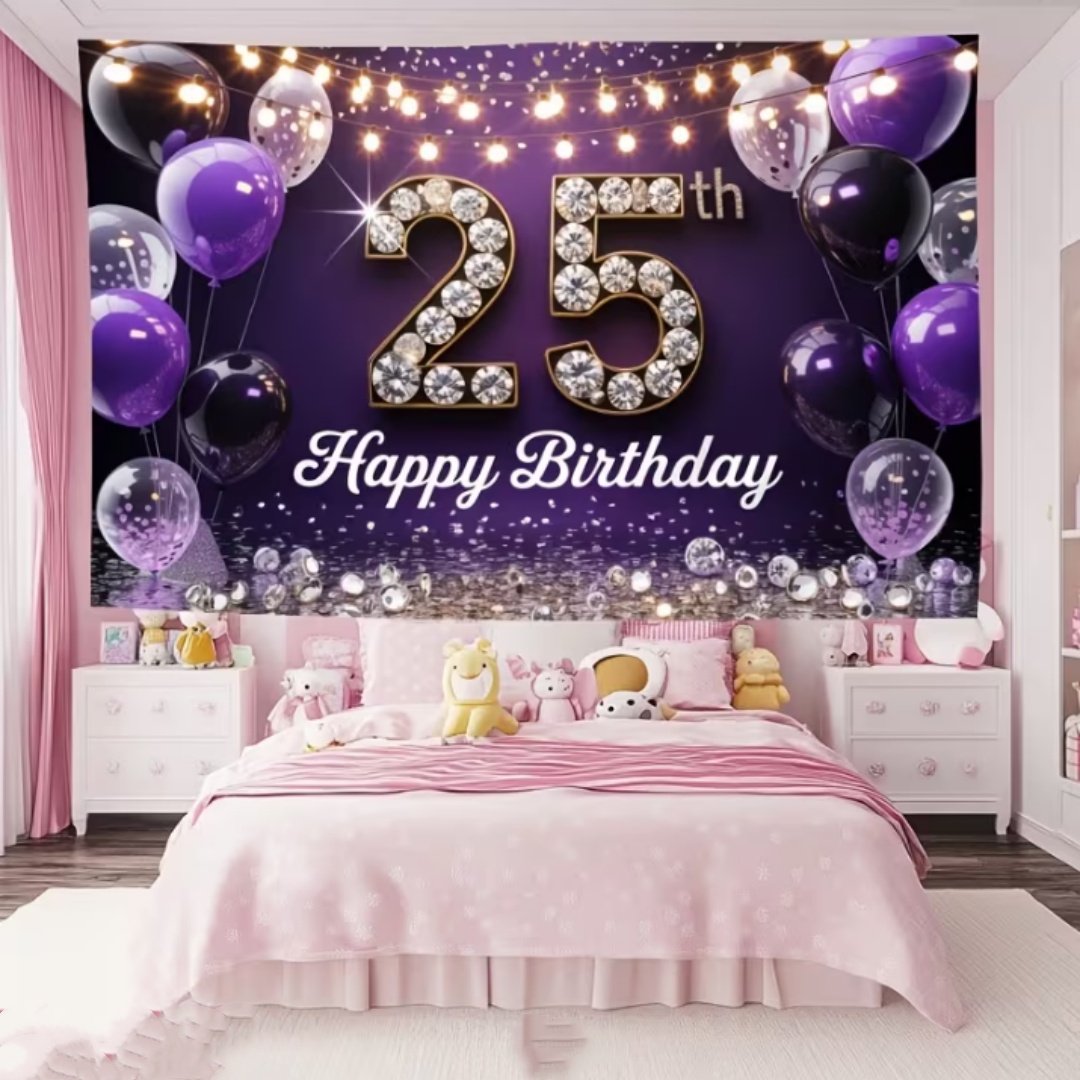 25歳の誕生日パーティーデコレーション背景ピンクゴールドバル - Photography Cheat Sheet のレビューと価格