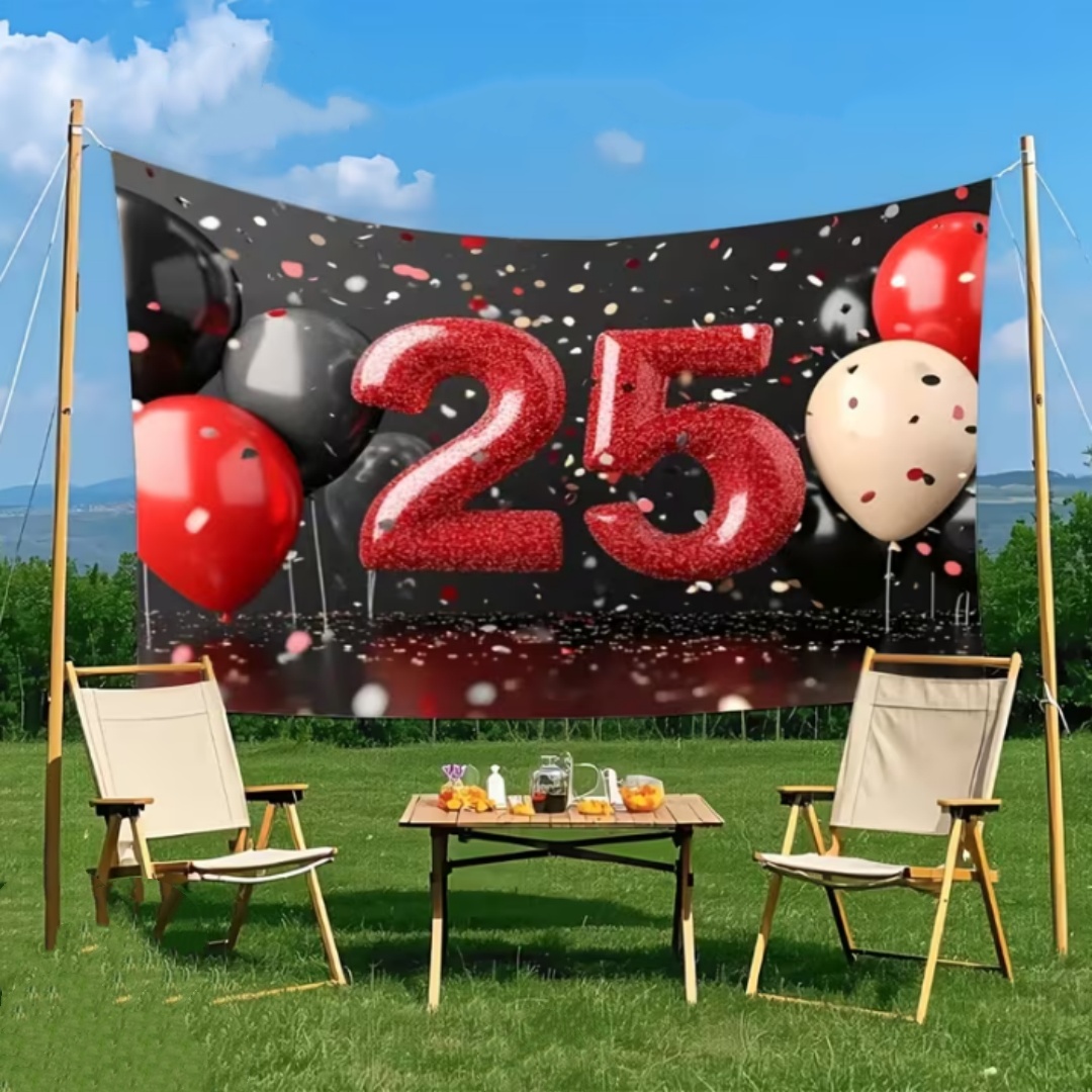 25歳の誕生日パーティーデコレーション背景ピンクゴールドバル - Photography Cheat Sheet のレビューと価格