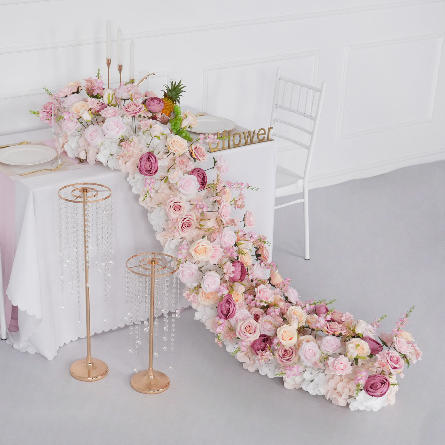 Uflower 高級造花列誕生日パーティーセンターピース結婚 - Photography Graduation のレビューと価格