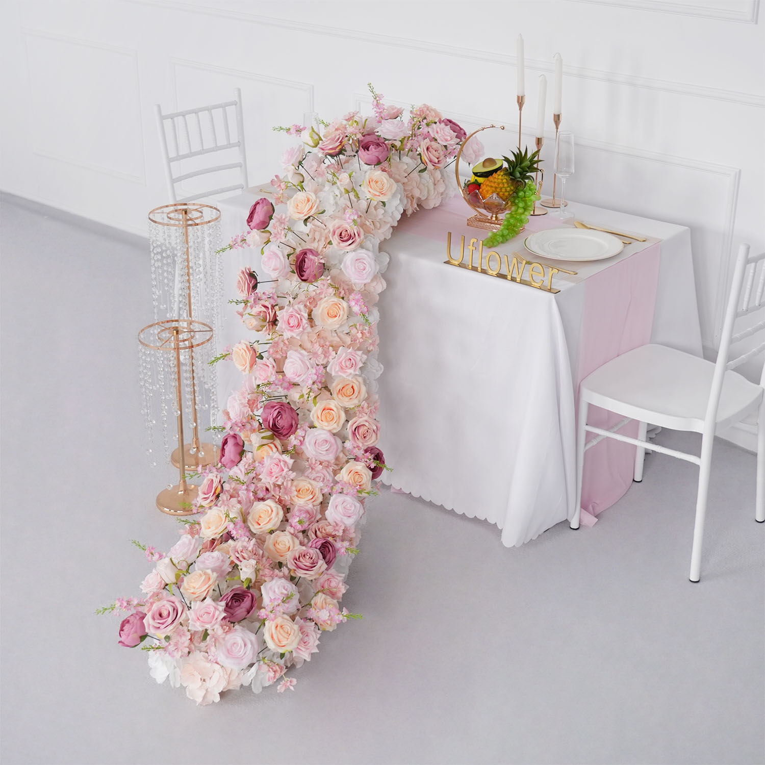 Uflower 高級造花列誕生日パーティーセンターピース結婚 - Photography Graduation のレビューと価格