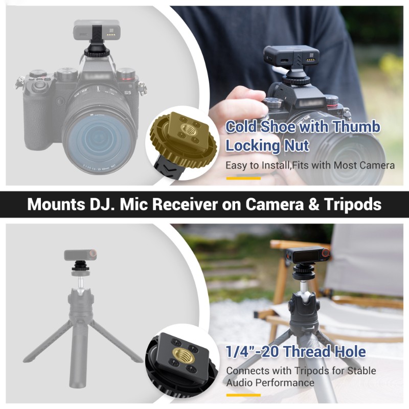 ABZZ-三脚ネジアダプター 1/4-20 DJIマイク用コ - Camera Cold Shoe のレビューと価格