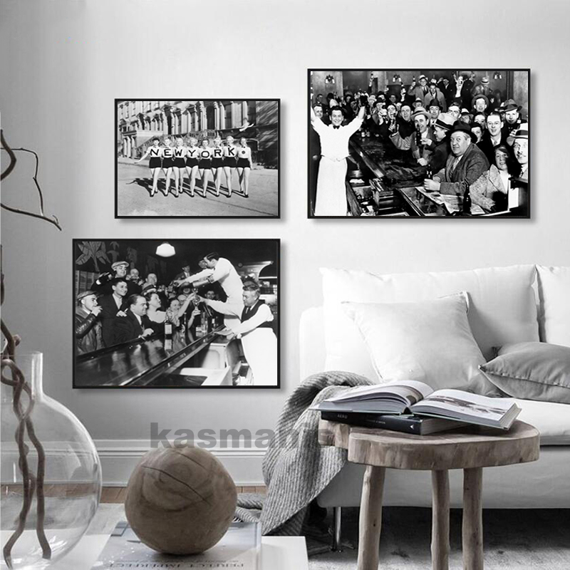 黒と白のポスター,ビールの禁止,キャンバス絵画,新しいyor - Photography New York のレビューと価格