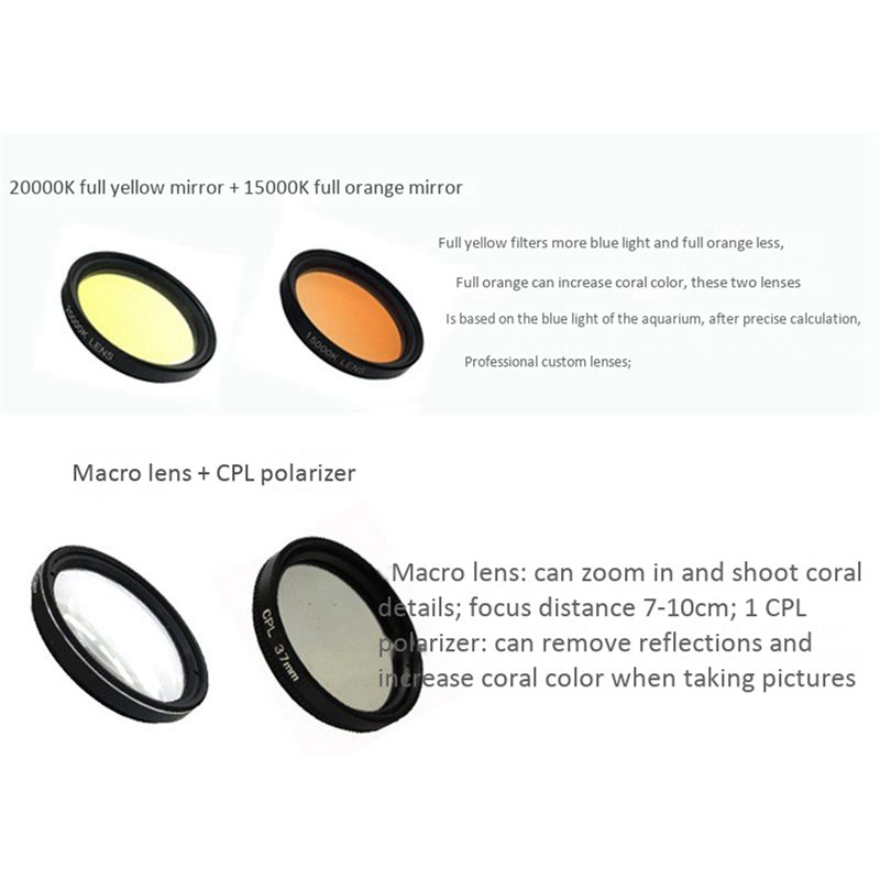 3X 水族館スマートフォンカメラレンズフィルター 4 in  - Photography Yellow Filter のレビューと価格