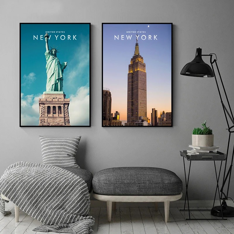 有名な都市景観ニューヨーク市コーディネートポスターキャンバス - Photography New York のレビューと価格