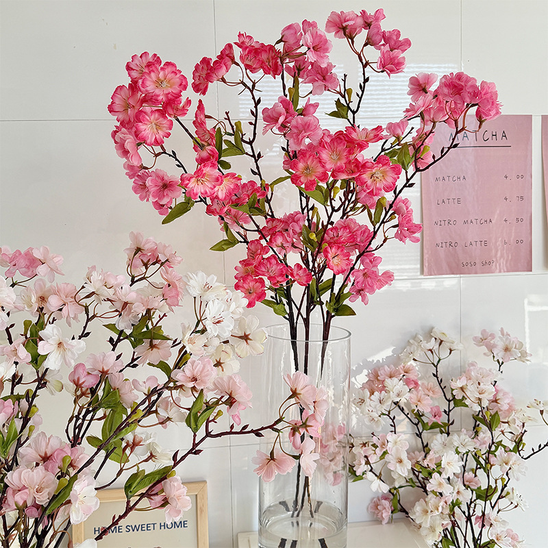 90CM 桜の花と葉の造花、家庭用、結婚式場、モール、庭、窓 - Photography Graduation のレビューと価格