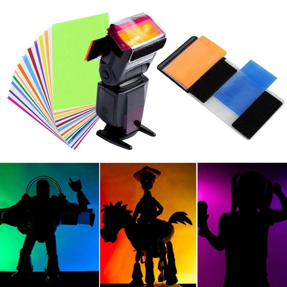 12色カメラフラッシュジェル照明フィルターキット、ユニバーサ - Photography Treatment のレビューと価格