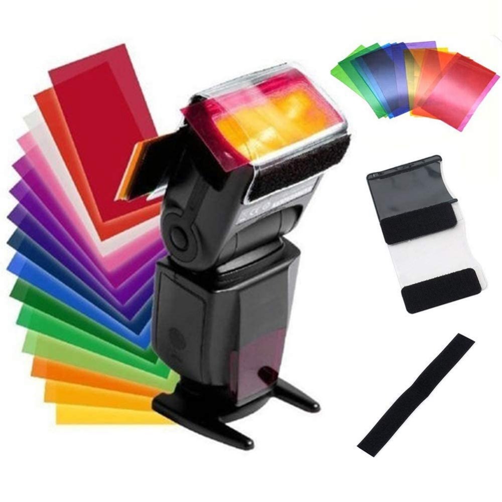 12色カメラフラッシュジェル照明フィルターキット、ユニバーサ - Photography Treatment のレビューと価格