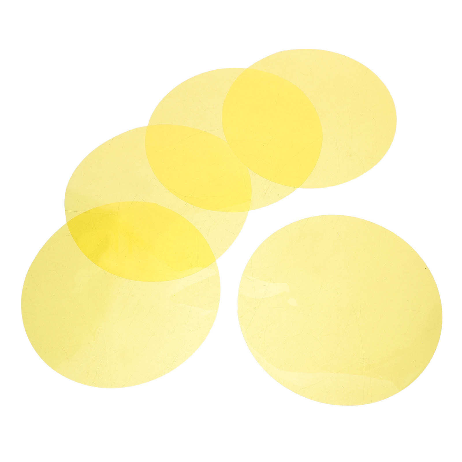5 個の写真撮影用照明ジェル柔軟なペットカラーフィルムシート - Photography Yellow Filter のレビューと価格