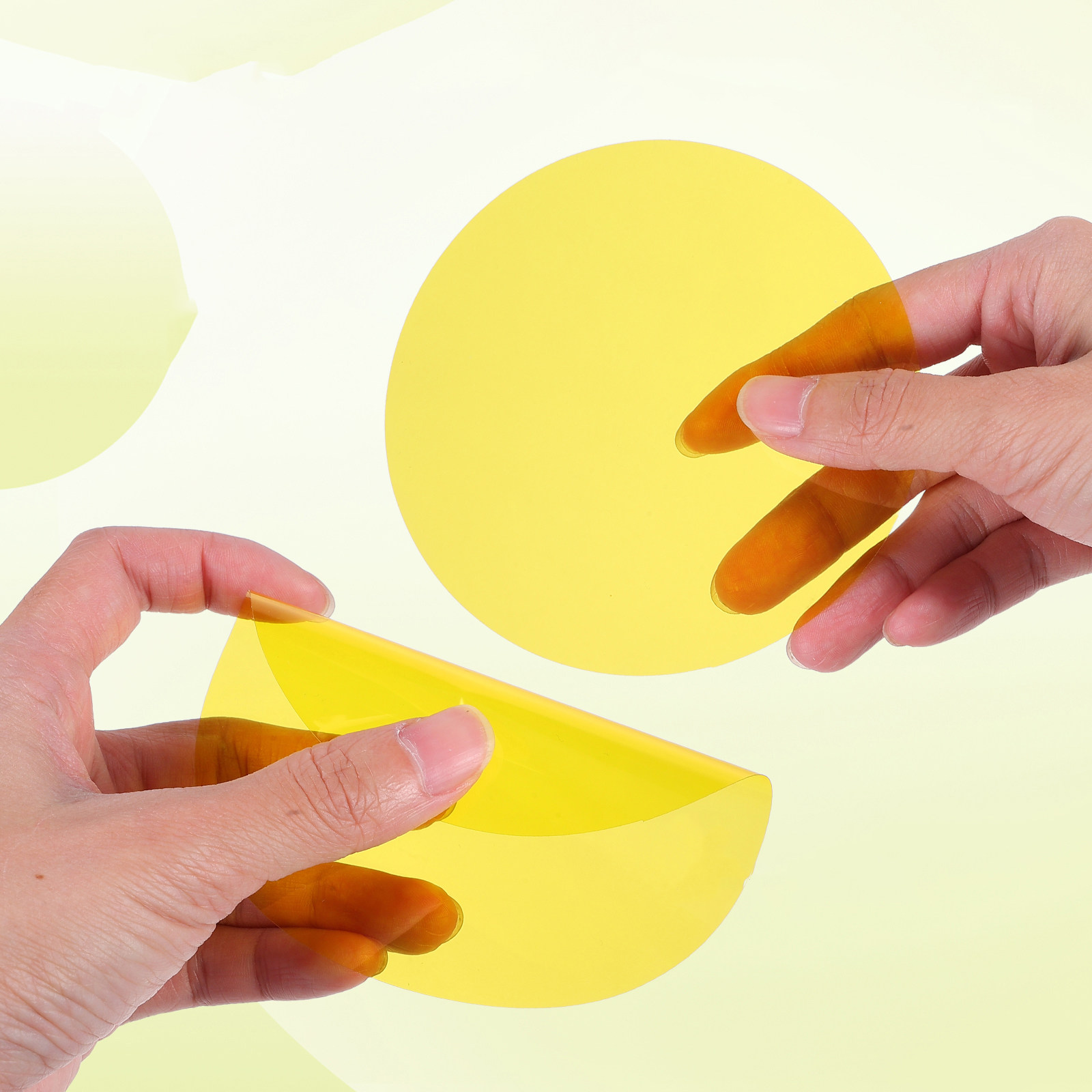5 個の写真撮影用照明ジェル柔軟なペットカラーフィルムシート - Photography Yellow Filter のレビューと価格