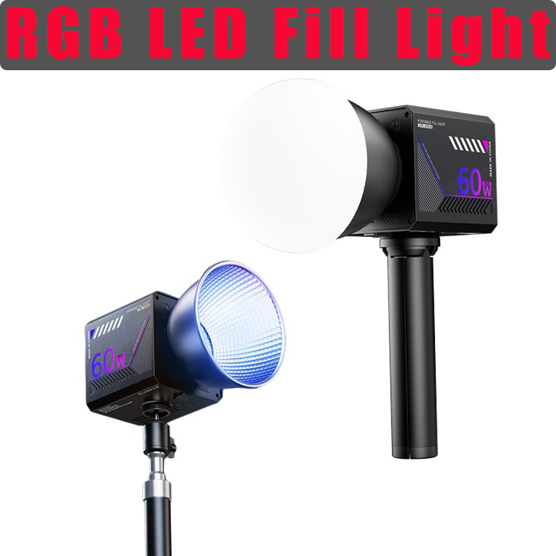 60W RGBビデオライト ポータブルLED撮影スタジオライ - Photography Treatment のレビューと価格
