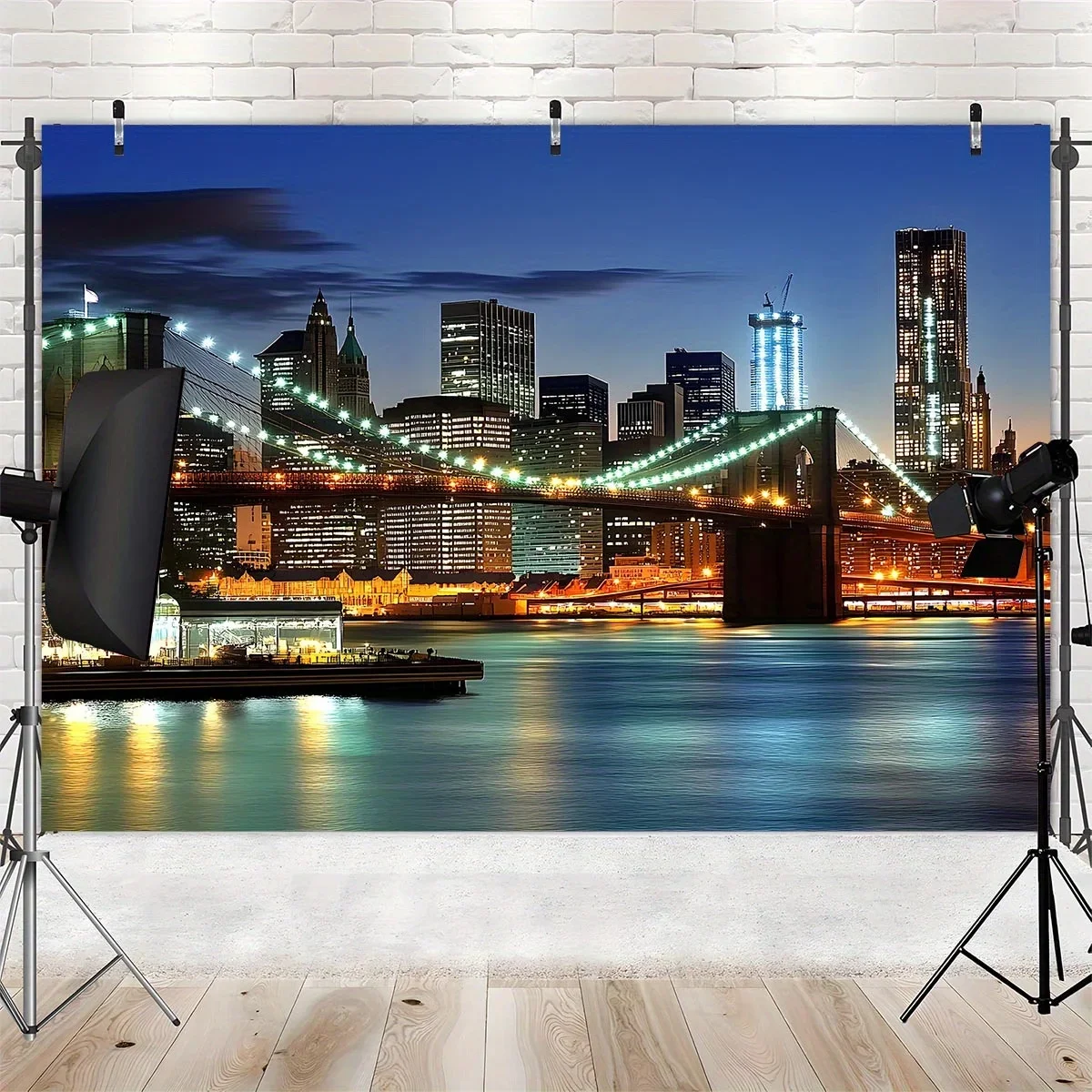 1 ポリエステル繊維ニューヨーク市スカイラインとブルックリン - Photography New York のレビューと価格
